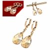 3626 Kolczyki złote Austrian Crystal cyrkonia pozłacane 18k Xuping wiszące