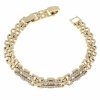 3228 Bransoletka elegancka cyrkonia złota 19cm pozłacana 14k Xuping
