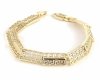 533c Bransoletka złota elegancka 19cm cyrkonie pozłacana 14k Viki Lady