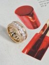 3007 Pierścionek złoty zaręczynowy pozłacany 18k Xuping