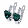 3008a Srebrne kolczyki Austrian Crystal pozłacane białym złotem wiszące
