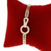 1635 Bransoletka złota elegancka 19cm cyrkonie pozłacana 14k Viki Lady