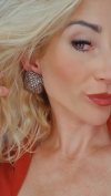 3390 Kolczyki błyszczące imprezowe cyrkonie Viki Lady kryształki