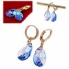 2635 Kolczyki złote Austrian Crystal cyrkonia pozłacane 18k Xuping wiszące