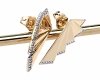 016 Kolczyki złote cyrkonia pozłacane 18k Xuping wiszące 
