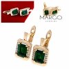эксклюзивные серьги с позолотой swarovski