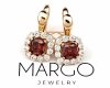 эксклюзивные серьги с позолотой swarovski