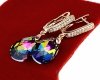 эксклюзивные серьги с позолотой swarovski