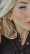 позолоченные серьги с эксклюзивным фианитом