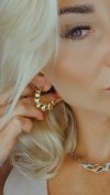 Золотые серьги из нержавеющей стали
