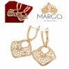 эксклюзивные серьги с позолотой swarovski