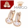 эксклюзивные серьги с позолотой swarovski