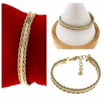 BRACELET GOLD CELEBRITY NEREZOVÁ OCEL