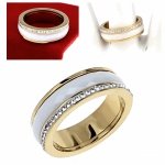 Ring 19,00 mm, goldener Edelstahl