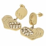 goldene Ohrringe aus Edelstahl
