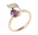 Goldring 17,00 mm. vergoldete Verlobung Xuping