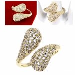 Goldring 17,00 mm. vergoldete Verlobung Xuping