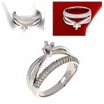 Goldring 18,60 mm. vergoldete Verlobung Xuping