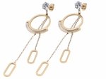 gold earrings made of stainless steel