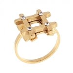 ring 17,00mm gold stainless steel