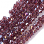 Glass beads faceted strands