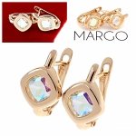 gold plated earrings with exclusive cubic zirconia