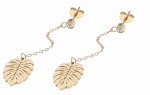 gold earrings made of stainless steel