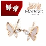 gold plated earrings with exclusive cubic zirconia