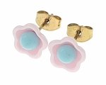 gold plated earrings with exclusive cubic zirconia