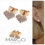 gold plated earrings with exclusive cubic zirconia