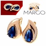 exclusive swarovski gold-plated earrings