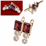 exclusive swarovski gold-plated earrings