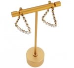 gold plated earrings with exclusive cubic zirconia