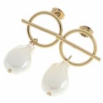 gold earrings made of stainless steel