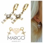 gold earrings made of stainless steel