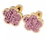 gold earrings made of stainless steel
