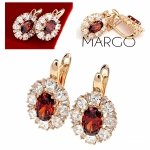 gold plated earrings with exclusive cubic zirconia