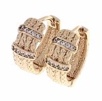 gold plated earrings with exclusive cubic zirconia