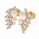 gold plated earrings with exclusive cubic zirconia