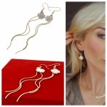 gold earrings made of stainless steel