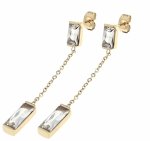 gold earrings made of stainless steel