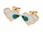 gold earrings made of stainless steel