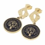 gold earrings made of stainless steel