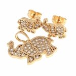 18k gold plated set pendant earrings xuping