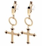 gold earrings made of stainless steel