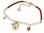 gold gilded gold plated cord bracelet