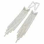 EARRINGS GOLD LONG ZIRCONIA WEDDING WEDDING