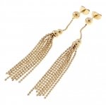 gold earrings made of stainless steel