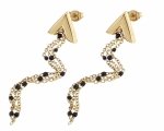 gold earrings made of stainless steel