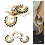 gold earrings made of stainless steel